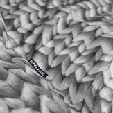 SNURK Sengesett Strikkemønster Organisk-bomull Lysegrå (501-snurk-twirre)