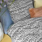 SNURK Sengesett Strikkemønster Organisk-bomull Lysegrå (501-snurk-twirre)