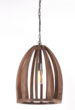 Light & Living Haranka Hengelampe Wood Chocolate-Brown_Ø38