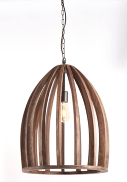 Light & Living Haranka Hengelampe Wood Chocolate-Brown Ø47 (745-2932864)