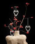 Garden Glory Ornament Flaming-Heart Sølv 3pk (730-19640)