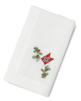 Langkilde & Søn Juleserviett Norsk flagg 50x50 (1stk)