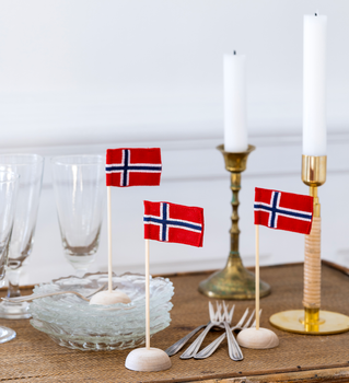 Langkilde & Søn Mini Bordflagg Norsk 3pk (719-49908-2B)