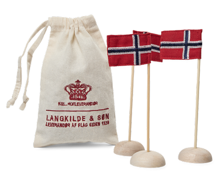 Langkilde & Søn Mini Bordflagg Norsk 3pk (719-49908-2B)