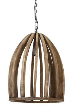 Light & Living Haranka Hengelampe Wood Dark-Brown Ø47