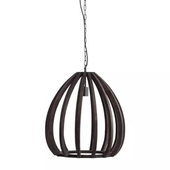 Light & Living Barsia Hengelampe Wood Dark-Brown Ø40 (745-2975290)