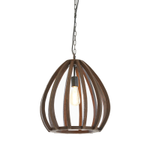 Light & Living Barsia Hengelampe Wood Orange-Brown Ø50 (745-2975394)
