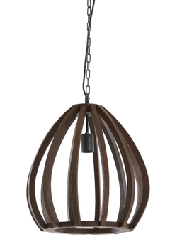 Light & Living Barsia Hengelampe Wood Orange-Brown Ø40 (745-2975294)