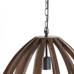 Light & Living Barsia Hengelampe Wood Orange-Brown Ø40 (745-2975294)