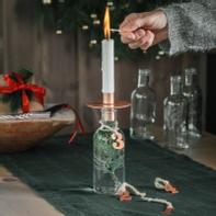 Norgesglasset Lysholder til flaske rosegull (1stk)