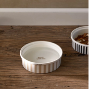 Riviera Maison Hundeskål Flax-Striper Ø20