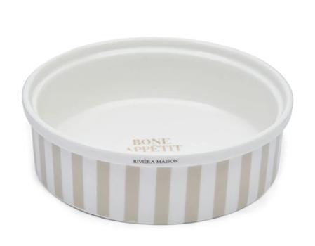 Riviera Maison Hundeskål Flax-Striper Ø20 (443-524090)