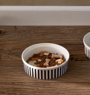 Riviera Maison Hundeskål Svart-Striper Ø20