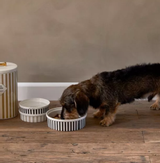 Riviera Maison Hundeskål Svart-Striper Ø20 (443-524110)