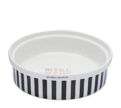 Riviera Maison Katteskål Svart-Striper Ø15, 5 (443-524130)