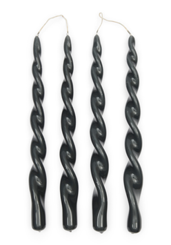 Riviera Maison Kronelys Spiral Grå 4pk