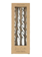 Riviera Maison Kronelys Spiral Sølv 4pk