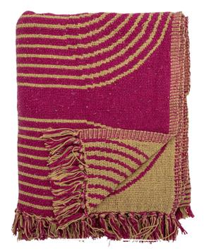 Bloomingville Pledd Tiffanie Bomull Rosa