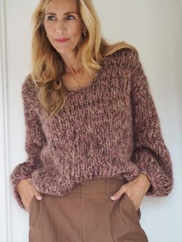 Knit Norway Lindteinstrikk Dusty Genser Oppskrift (642-10849)