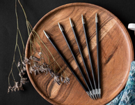 KnitPro Strømpepinner 20cm Karbon (634-strømpepinne-karbon-20cm_)