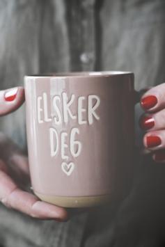 Trend Design Krus "Elsker Deg" Lysebrun