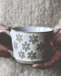 Trend Design Keramikkrus Blomster Hvit (298-180412)