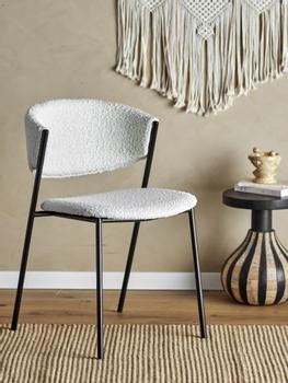 Bloomingville Marlo Spisestol Hvit Boucle