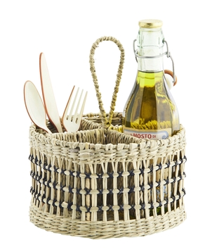 Madam Stoltz Redskapskurv oppbevaring 4-rom Ø20cm sjøgress 