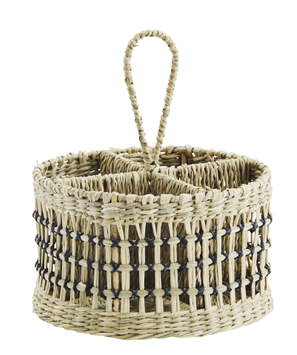 Madam Stoltz Redskapskurv oppbevaring 4-rom Ø20cm sjøgress  (399-MKTT22816)
