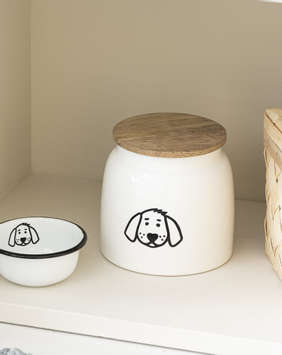 Ib Laursen Oppbevaringskrukke Hund Hvit 2.2L