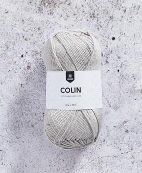 Järbo GARN Colin Bomull-Lin Silver-Grey 28106, 50g