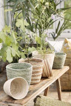 Ib Laursen Potteskjuler Kurv Grønn Ø17xH15 (171-37000-22)