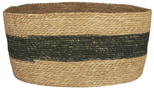 Ib Laursen Kurv Sort stripe H30 (171-37003-30)