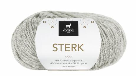 Du Store Alpakka Garn Sterk Lys-Grå-Melert 841, 50g