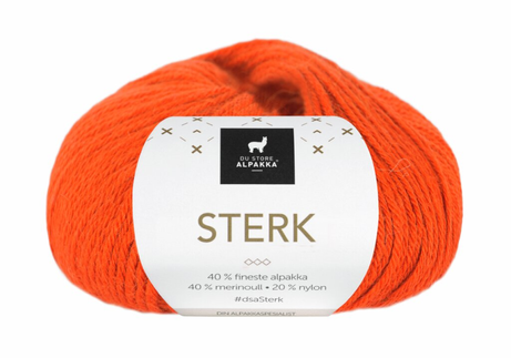 Du Store Alpakka Garn Sterk Oransje 907,  50g (773-312-907)