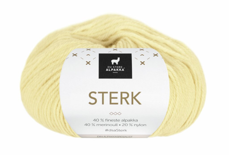 Du Store Alpakka Garn Sterk Lys-Gul 913, 50g