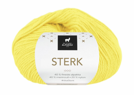 Du Store Alpakka Garn Sterk Gul 914, 50g