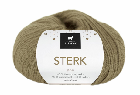 Du Store Alpakka Garn Sterk Lys-Oliven 917, 50g