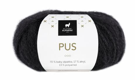 Du Store Alpakka Garn Pus Svart 4017, 50g