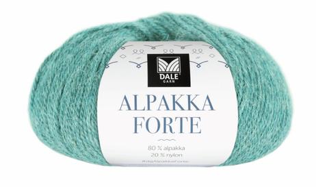 Dale Garn Alpakka Forte Lys-Sjøgrønn-Melert 713, 50g