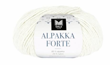 Dale Garn Alpakka Forte Hvit 717, 50g