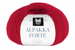 Dale Garn Alpakka Forte Dyp-Rød 739, 50g