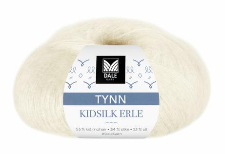 Dale Garn Tynn Kidsilk Erle Hvit 4001, 25g
