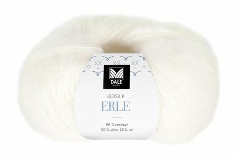Dale Garn Kidsilk Erle Hvit 0010, 50g
