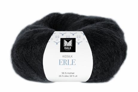 Dale Garn Kidsilk Erle Svart 0090, 50g