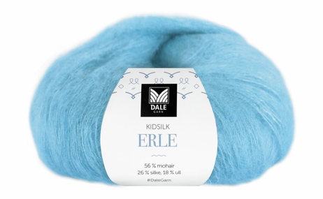 Dale Garn Kidsilk Erle Isblå 9070, 50g