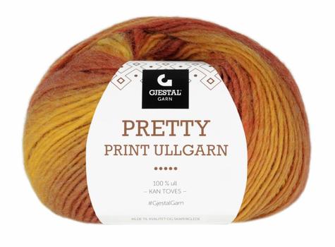 Gjestal Garn  Pretty-Print Ullgarn Gulfarget 501, 100g