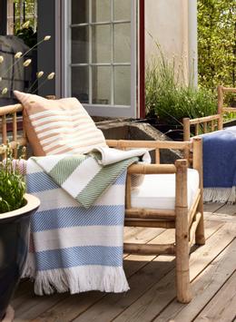 Lexington Putetrekk Brodert Stripe Lin Beige-Hvit 50x50 (588-12414109-2610-SH25)