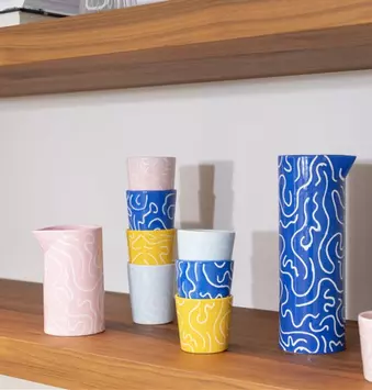 Klevering Soba Krus Multi 4stk H8,5 porselen (712-2837-01)