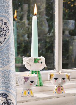 Bjørn Wiinblad Eva Telysholdere Gul-Lavendel 2stk (521-56556)